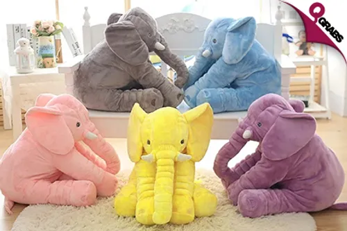 From QR99 Cuteness Overload with Cozy & Huggable Elephant Soft Toys - comes with a Warm Fleece Blanket! (Up to QR338 Value)